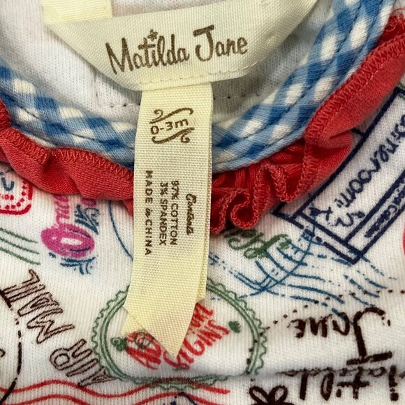 Matilda Jane No Baggage Travel Theme Print Bodysuit 0-3 Months - Picture 4 of 5